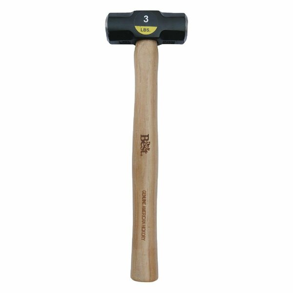 All-Source 3 Lb. Steel Double Face Drilling Hammer with Hickory Handle 30914